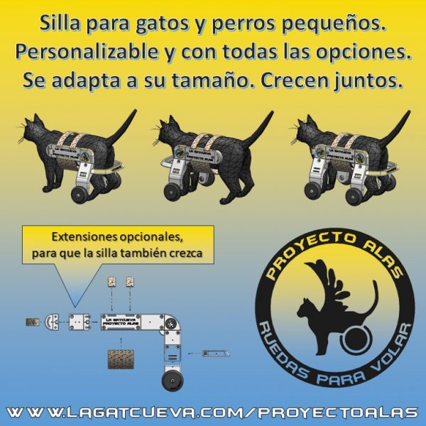 Silla de ruedas para gatos y perros pequeños